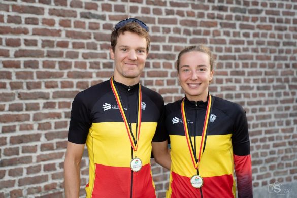 Jonathan Wayaffe Camille Roman Belgische kampioenen long distance duatlon (foto: Stijn Vandecapelle)