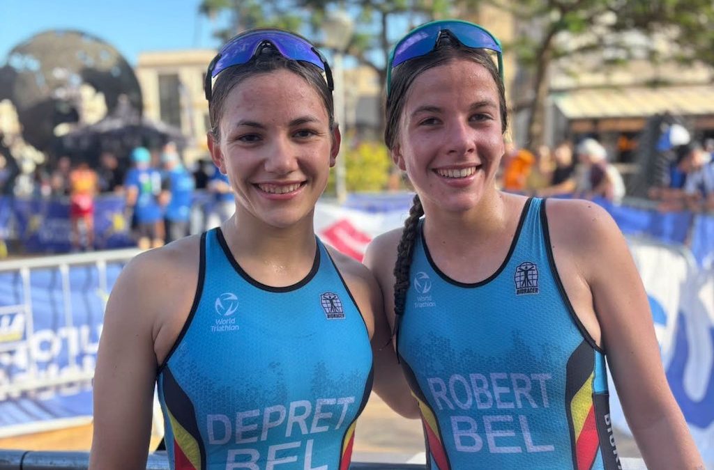 Lia Depret en Clara Robert in top-10 A-finale EK Jeugd-triatlon in Melilla