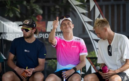 Marten Van Riel in het Ironman Pro Series Panel in Hawaii (foto: 3athlon.be/Jim De Sitter)