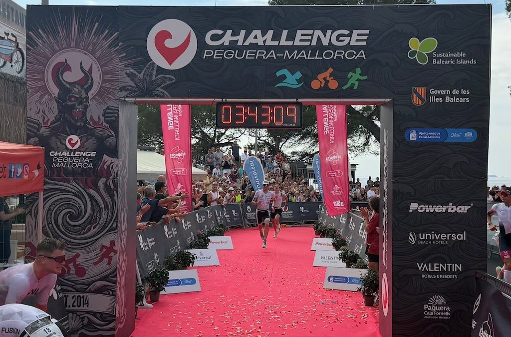 Michiel Stockman op zucht van podium in Challenge Peguera-Mallorca