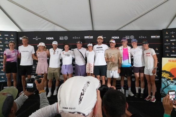 Alle pro's bij de persconferentie voor het WK Ironman in Hawaii (foto: 3athlon.be/Jim De Sitter)