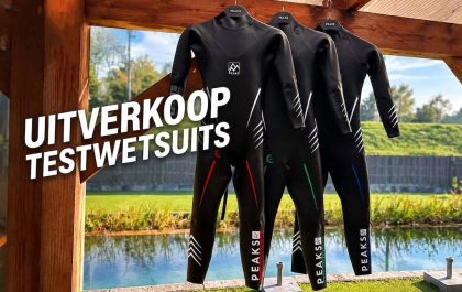 Uitverkoop test wetsuits van Peaks (foto: Blue Globe Sports)